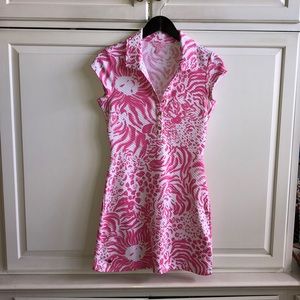 Lily Pulitzer White and pink collard dress